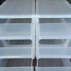 ★一つ¥1500★引き出し収納ケース・クリアケース・3段・衣類収納・高さ78.5cm×幅40cm×奥行き74cmの画像