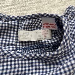 ZARA フリル付きチェック柄シャツの画像