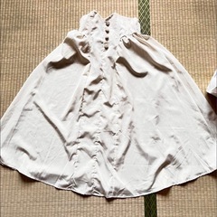 ハイウエストロングスカート(白)の画像