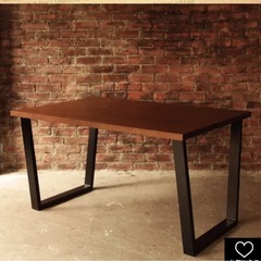 【北欧風】ウォールナットのダイニングテーブル（幅120cm）【テーブルのみ】の画像