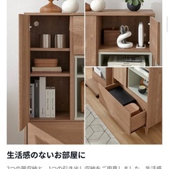 値下げ交渉可【美品】LOWYA リビングボード キャビネットの画像
