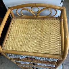 石2512-755 ラタン4段チェスト 中古の画像