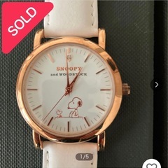 新品SNOOPY and WOODSTOCK ブラウン腕時計の画像
