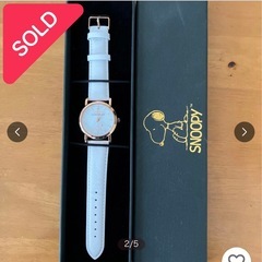 新品SNOOPY and WOODSTOCK ブラウン腕時計の画像