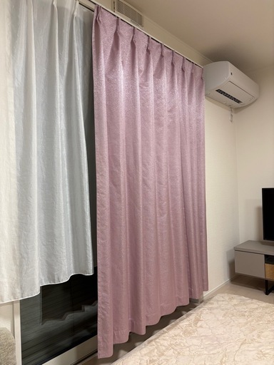 遮光1級 遮熱 保温びっくりカーテンシャイニーパープル (mo) 中百舌鳥