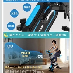 新品未開封　【2026年モデル】 DMASUN エアロバイク 静音＆折りたたみ式 フィットネスバイク 【3-in-1アプリ連動/心拍数計測/エクササイズバンド付き】16段階負荷 トレーニングバイク 7段階サドル高さ調整 有酸素運動 組立簡単 　の画像