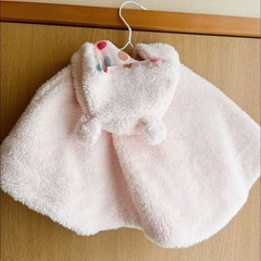 Hot Biscuits フリースポンチョ ピンクの画像