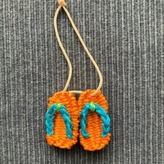 手作り草履のキーホルダーの画像