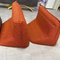 ソファ背もたれ、背当て　四つセットの画像