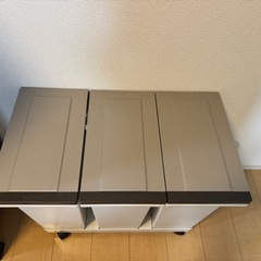 キャスター付ゴミ箱　スリム分別 20L×3個 　　　の画像