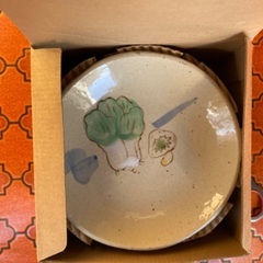 新品未使用箱付き　手書き和皿、小皿、野菜シリーズの画像