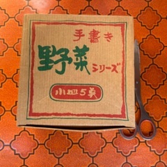 新品未使用箱付き　手書き和皿、小皿、野菜シリーズの画像