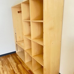 【DIY可能】大容量 収納棚 ハンガーラック一体型の画像