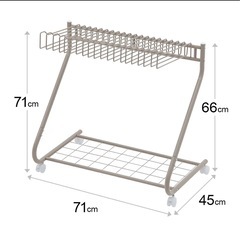 【新品】スラックスハンガーラック キャスター付き 20本掛けの画像