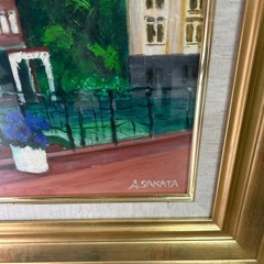 額縁　絵　　門司港の画像