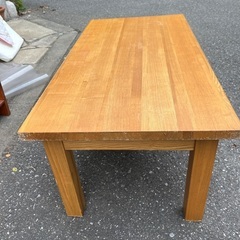 無印　廃盤品　ローテーブルタモ材　の画像