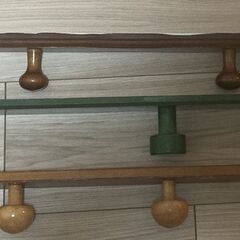 木製のウォールハンガー　ウォールハンガー 3本セットの画像