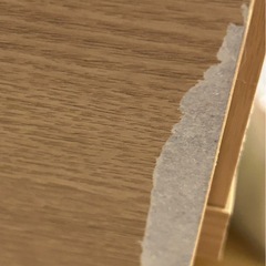 【受渡し決定済み】ダイニングテーブル(塗装剥がれあり)チェア(2脚)の画像