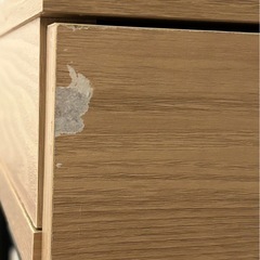 【受渡し決定済み】ダイニングテーブル(塗装剥がれあり)チェア(2脚)の画像