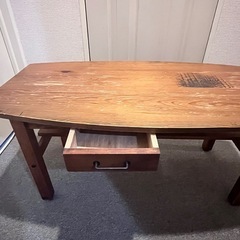 木製テーブル　引き出し付き　B companyの画像