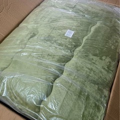 新品　フランネル調 大判ラグ　極厚さ約4cm　190ｘ270cm　モスグリーンの画像