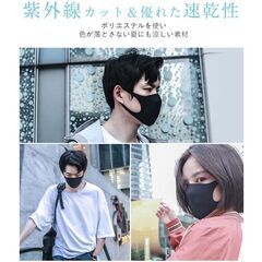 【未使用】マスク4枚 ブラックの画像