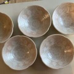 【未使用】花柄小鉢（５枚セット）の画像