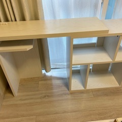 スリムデスク　オープンシェルフの画像