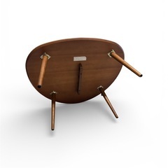 美品❣️ちゃぶ台 木製ローテーブル レア✨おむすび型　脚取り外し　の画像