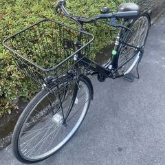 リサイクルショップどりーむ天保山店　No584 自転車　美品🎵　シティサイクル　２７インチ　ギア切替６段変速　ＬＥＤオートライト付き♪　乗りやすい🎵の画像