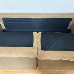 Moss ブラウン コーデュロイ　2人掛けソファの画像