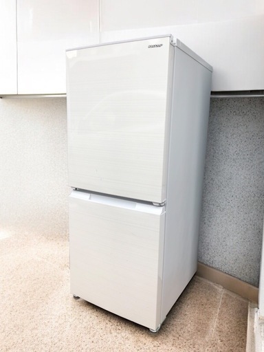 SHARP シャープ ノンフロン 冷凍冷蔵庫 152L SJ-D15H-W 2021年製 ホワイト系　クリーニング済み