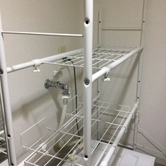 【1/26〜30受け渡し】伸縮洗濯機ラックの画像