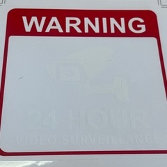 防犯カメラ　ステッカー　２枚セットの画像