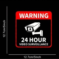 防犯カメラ　ステッカー　２枚セットの画像