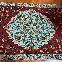 58×92cm ラグ　玄関マット　ウズベキスタンの画像