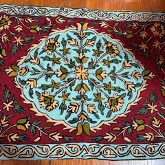 58×92cm ラグ　玄関マット　ウズベキスタンの画像