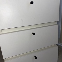 ベッドサイドテーブル　木製　白　　　の画像