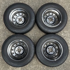 軽自動車用 スタッドレスタイヤ ブリヂストン W300 145R12 LT、鉄ホイール　4本　N-VANの画像
