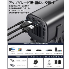 📽【新品未使用】Glorlummi プロジェクター 30000LM Android TV12.0 4K対応 天井投影 Wi-Fi6 Bluetoothの画像