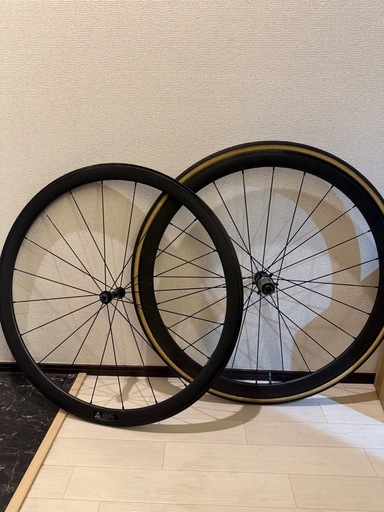 メーカー不明）カーボンホイールリムブレーキ前後セット（シマノ対応