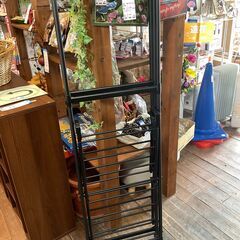 カインズ(CAINZ) 洗濯物干し 幅105cm 奥行45.4cm 高さ153cm ブラック ロング丈も掛けられる 折りたたみ ランドリーラック パタラン ミニ 洗濯 省スペース 物干しラックの画像