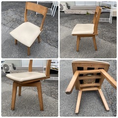 ダイニングセット　木製　茶　ベージュ　ダイニングチェア　リサイクルショップ　朝霞市　ケイラック朝霞田島店　志木市　和光市　GM485の画像