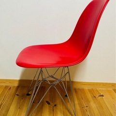 【2脚セット】チェア　赤　椅子の画像