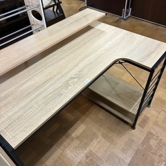 【ジャングル深井店】★パソコンデスク ナチュラル 机 学習机 事務机 家具 簡易クリーニング済 堺市 深井 【FU3158】の画像