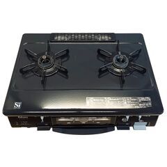 パロマ LPガス用 二口ガステーブル IC-N900B-R 2014年製の画像