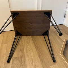 ワークデスク　デスク　机　ウォルナット　アイアンレッグ　テーブルの画像
