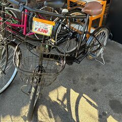 【リサイクルショップどりーむ荒田店】No.613 カゴ付き ベル〇 自転車 20インチ 黒の画像