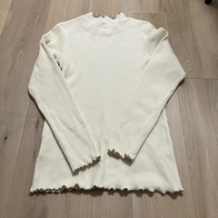 サマンサモスモス　リブニット ハイネック メロウフリル 長袖トップス の画像