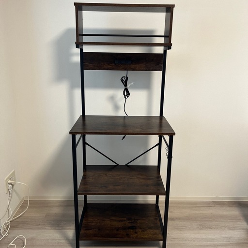 【新品】キッチンラック 幅60cm コンセント付き レンジ台